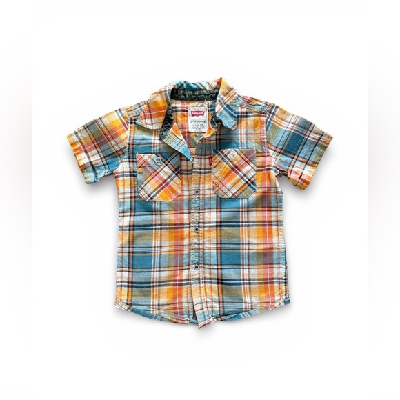 Levi’s Plaid Kids Shirt - Multicolor size 4-5yrs - Picture 2 of 6